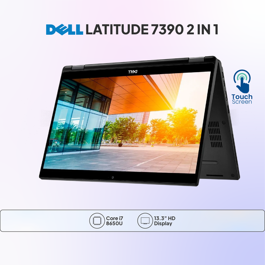 Dell Latitude 7390 2-in-1 Touch Laptop – Intel Core i7-8650U, SSD Storage