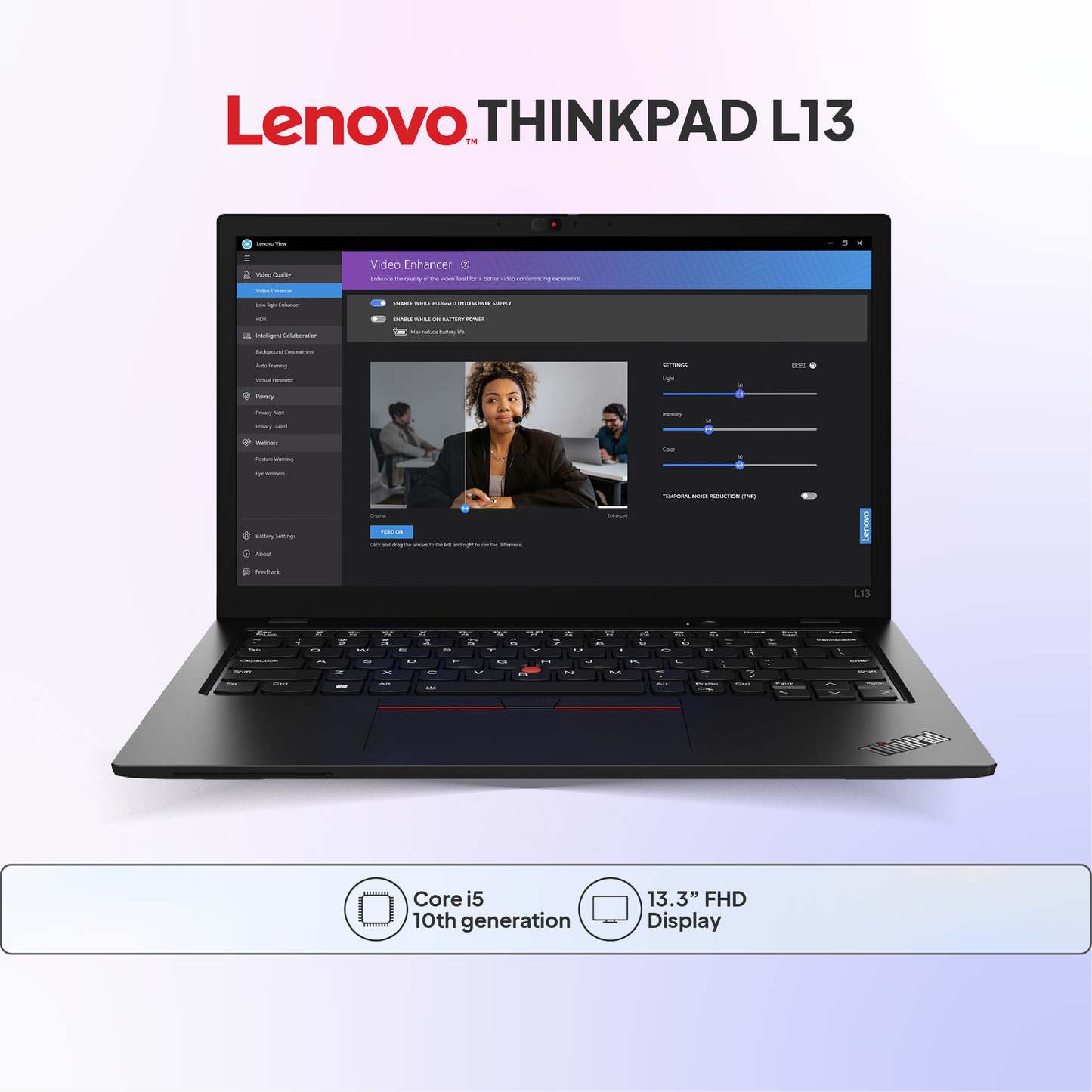 Lenovo ThinkPad L13 Laptop – Intel Core i5 10th Gen, SSD Storage