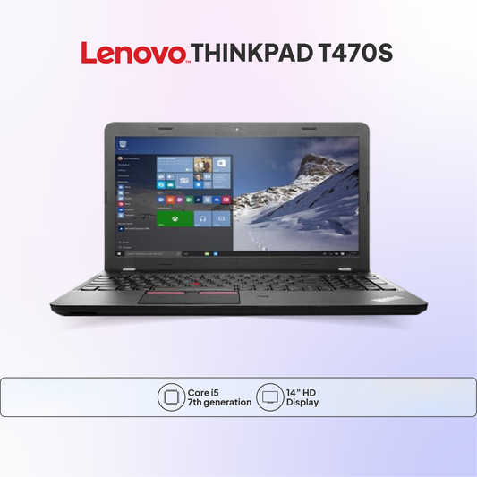 Lenovo ThinkPad T470s Laptop – Intel Core i5 7th Gen, SSD Storage
