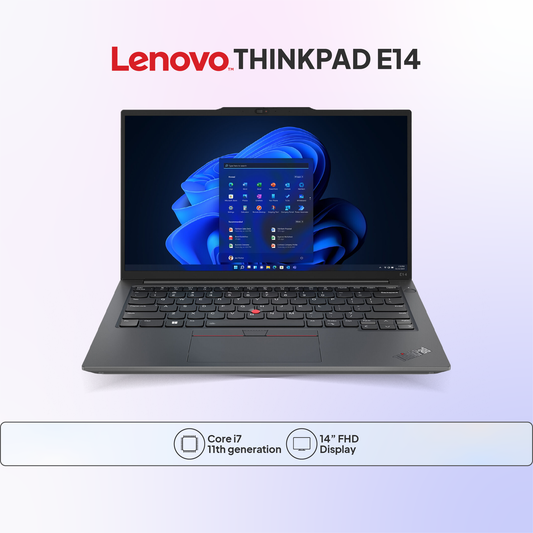 Lenovo ThinkPad E14 Gen 2 Laptop – Intel Core i7-1165G7, SSD Storage